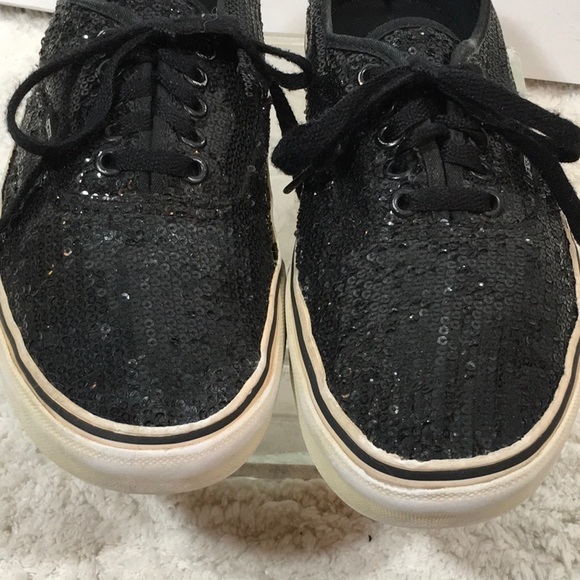 Vans black sequin low top sneakers - Picture 3 of 6